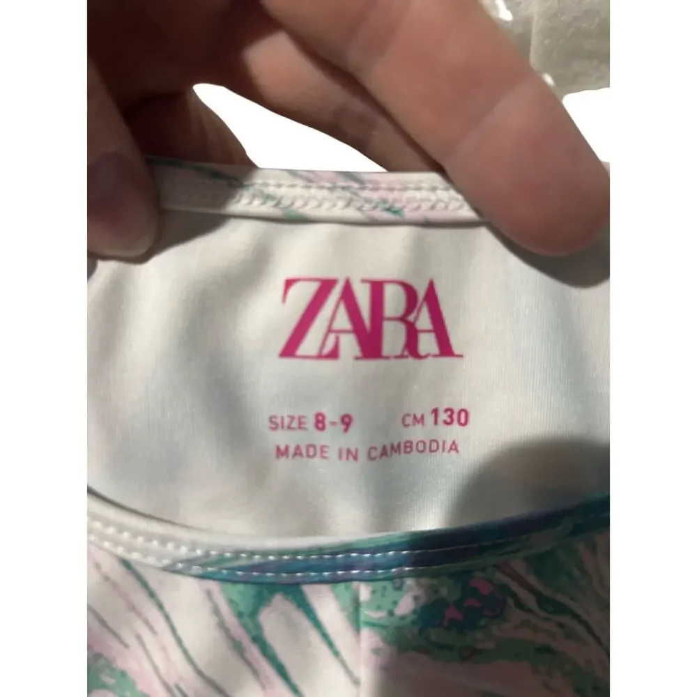 Zara teal white